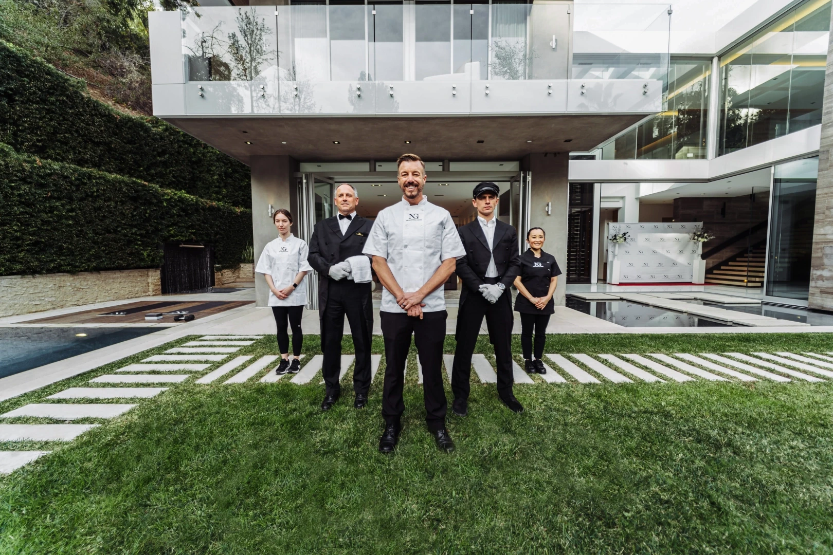 Concierge team at luxury villa