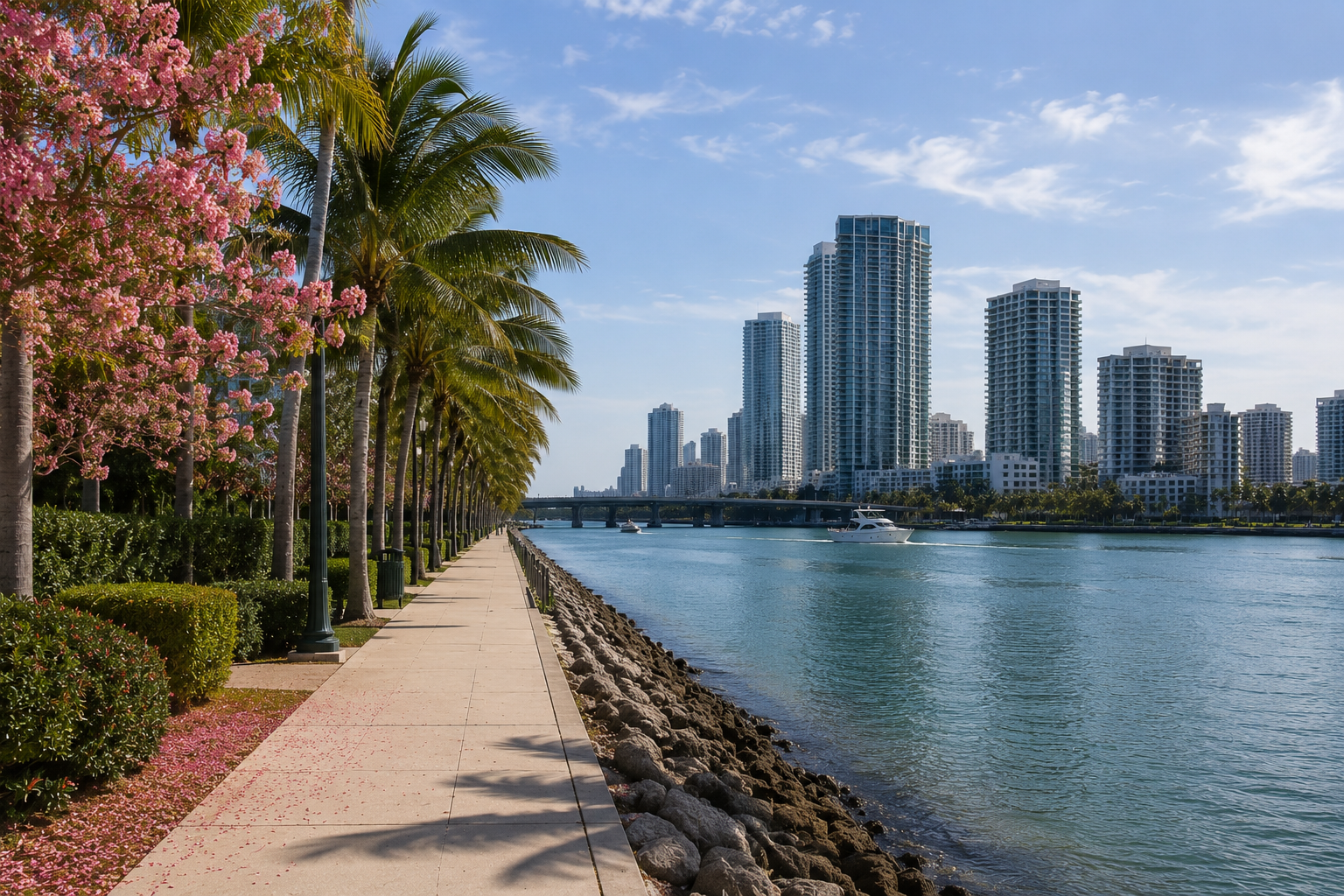 Sunny spring day in Miami