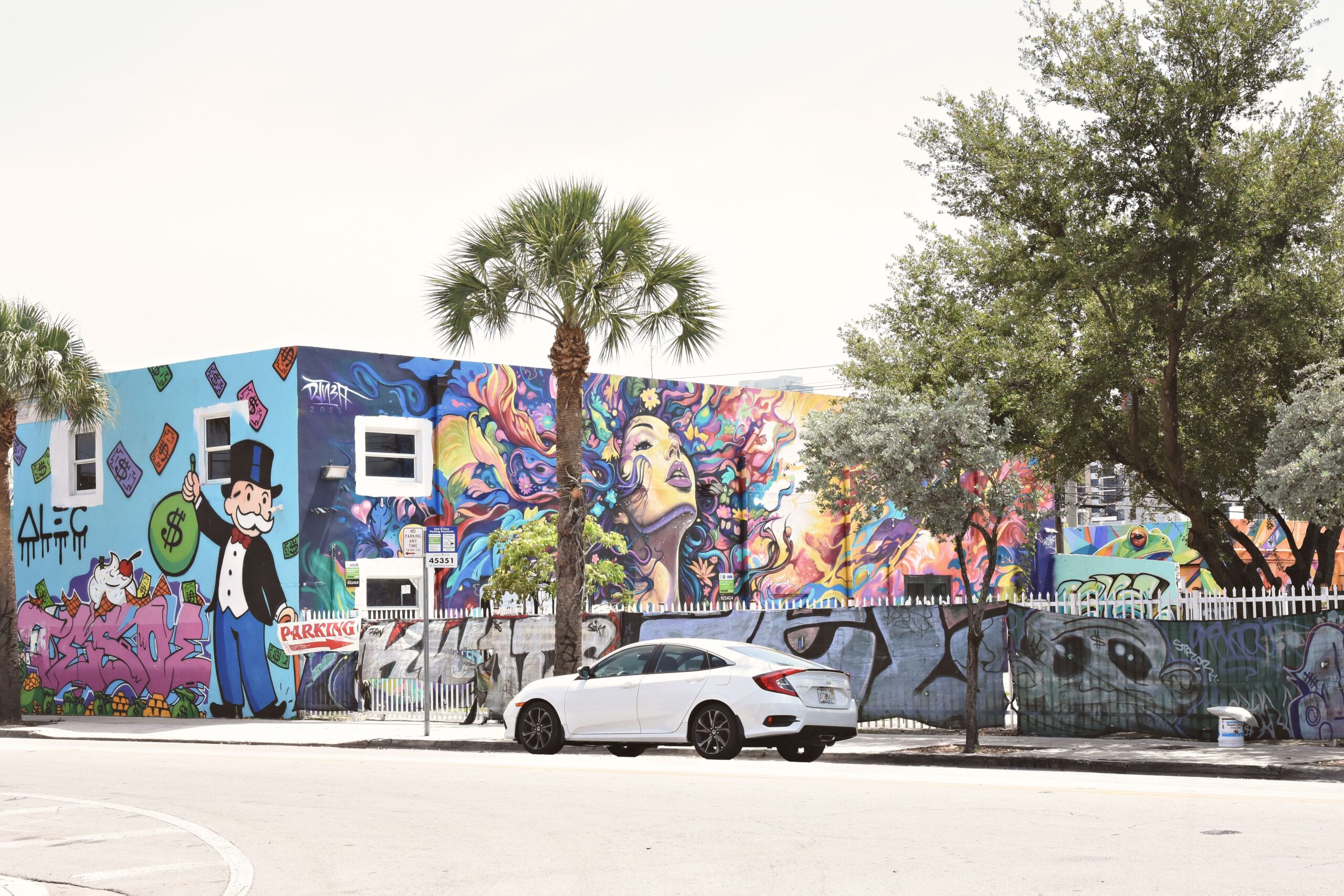 Colorful street art in Miami