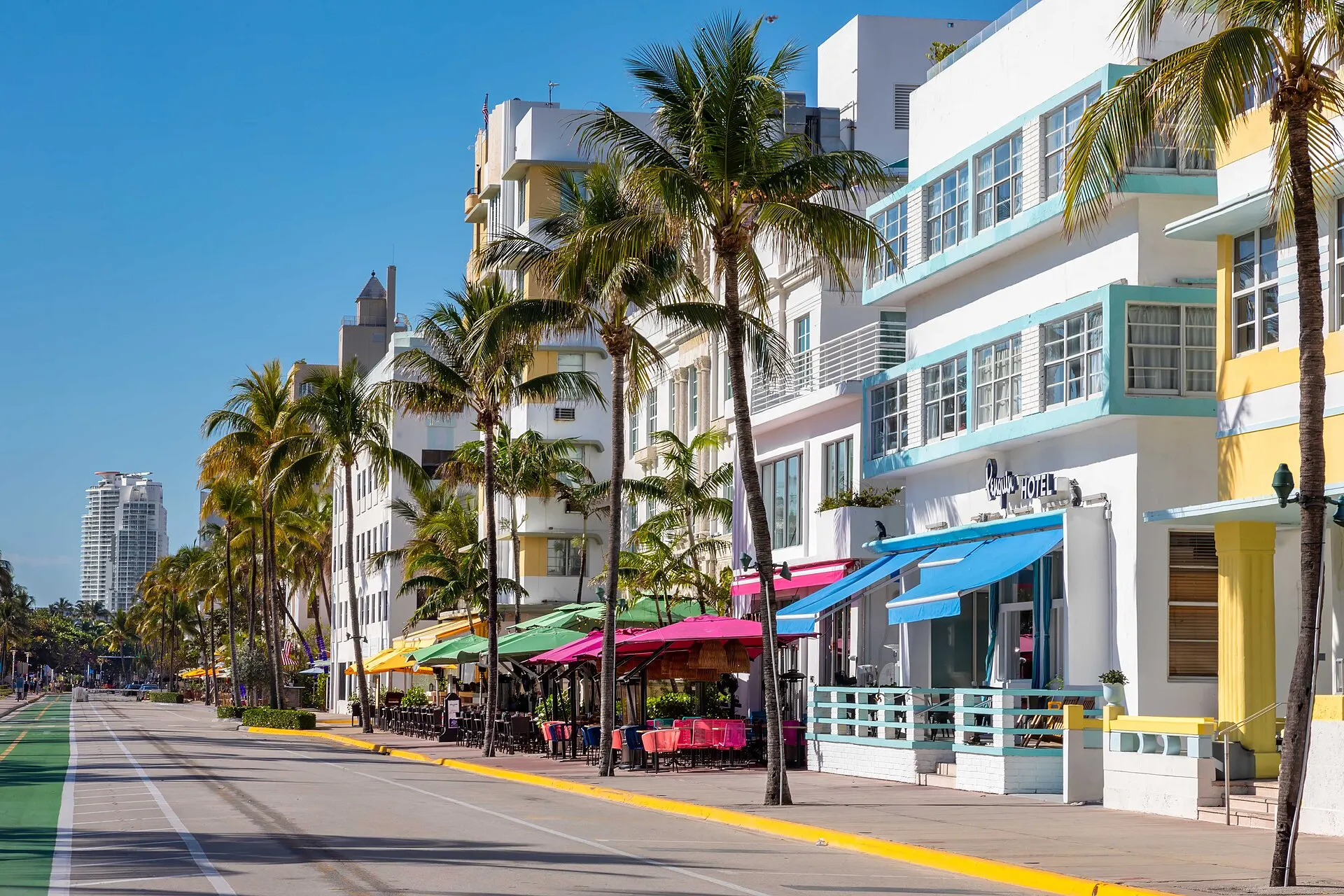 Ocean Drive and its Art Deco buildings